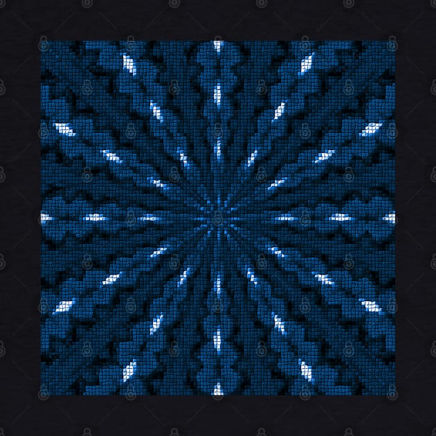 Pixel Patterns Navy Blue symmetric by PlanetMonkey